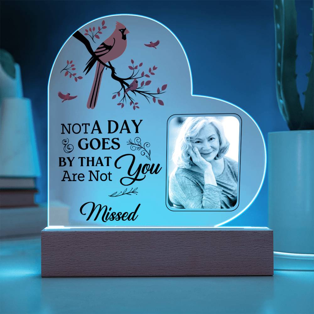 Memorial Acrylic Heart Plaque for Mom