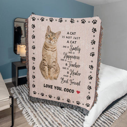 Personalized Custom Cat name Blanket Gift