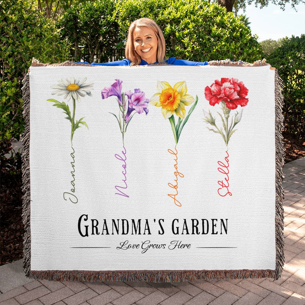 Personalized Grandma's Garden Birth flower