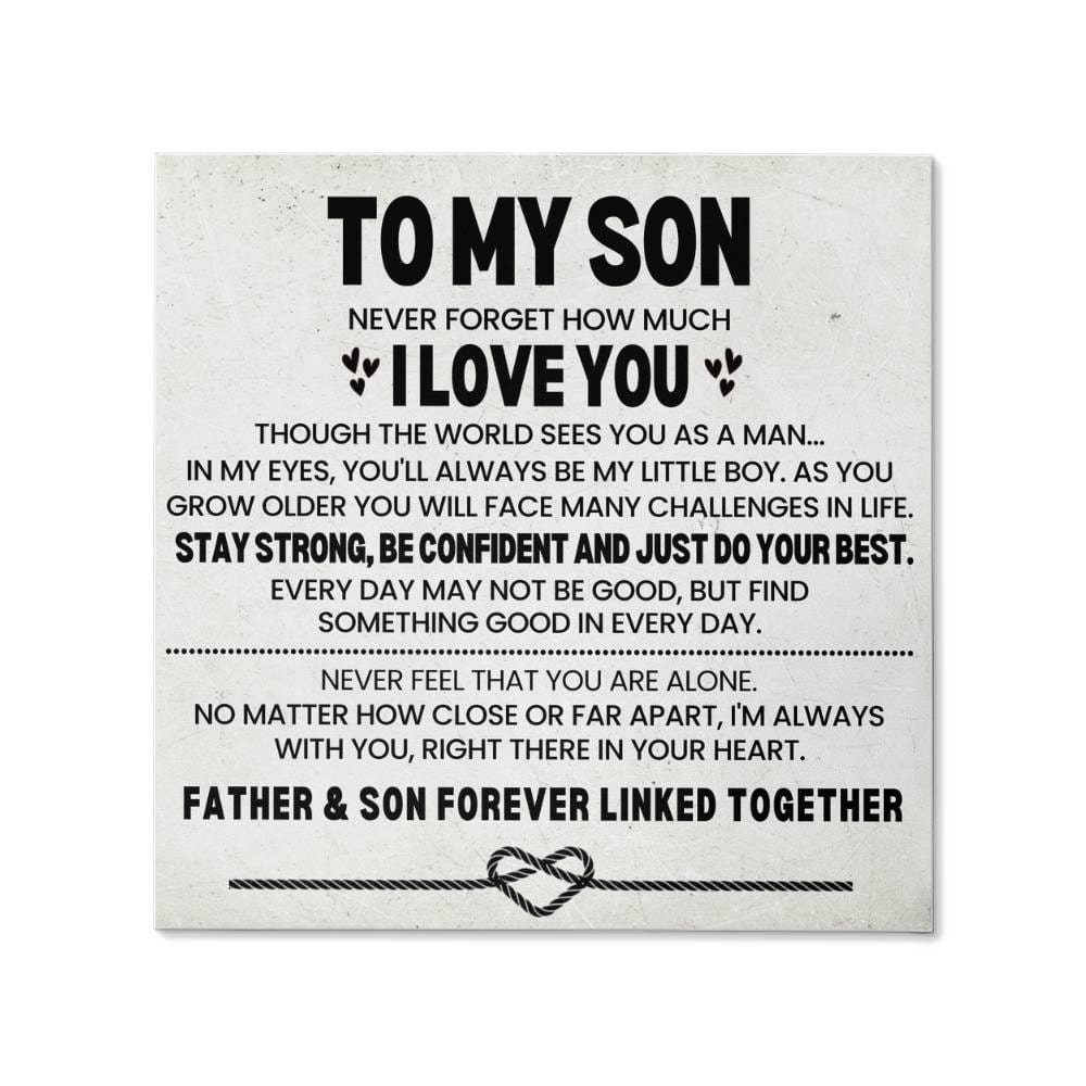 To My Son Wall Art Canvas From Dad