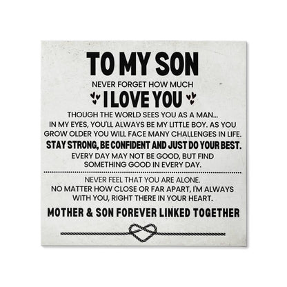 To My Son Canvas Wall Art Gift From Mom