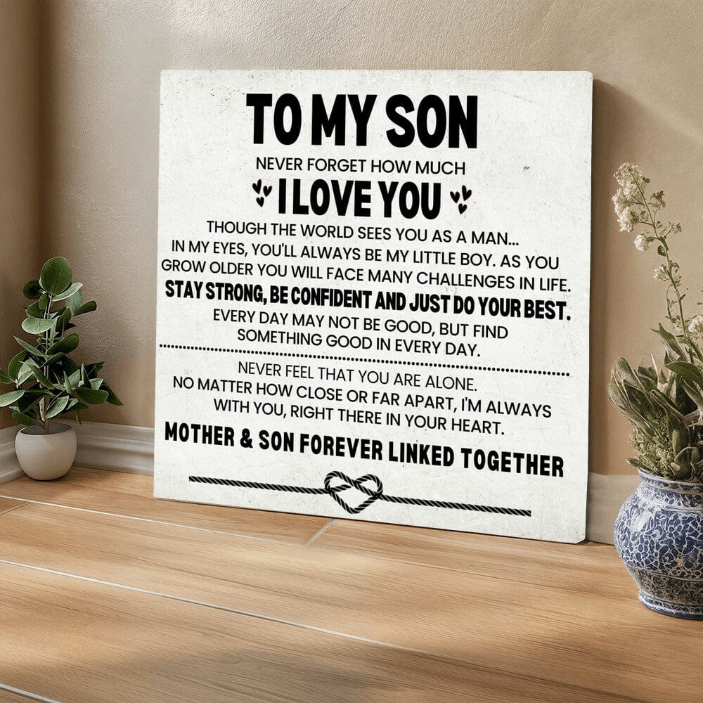 To My Son Canvas Wall Art Gift From Mom