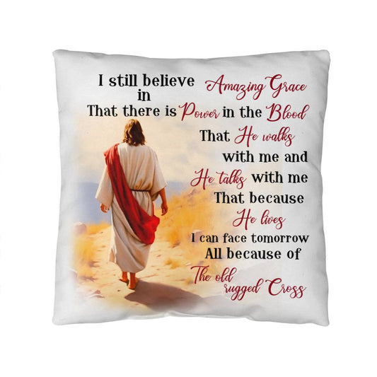 Jesus Indoor or Outdoor Pillow, Religious Christian Pillow,  Church Bible Verse Home Decor Gift, Disciple, Love ,Grace, Faith