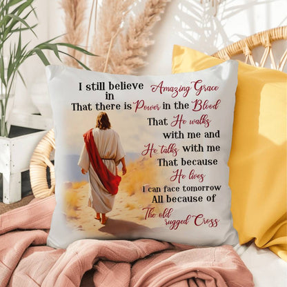 Jesus Indoor or Outdoor Pillow, Religious Christian Pillow,  Church Bible Verse Home Decor Gift, Disciple, Love ,Grace, Faith