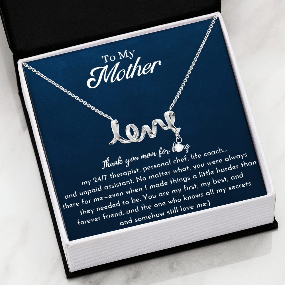 Funny Love Necklace for Mom
