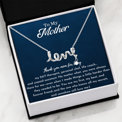 Funny Love Necklace for Mom