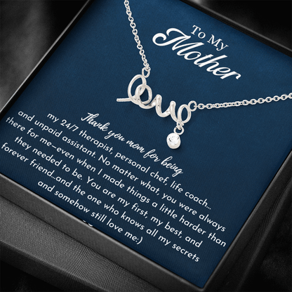 Funny Love Necklace for Mom