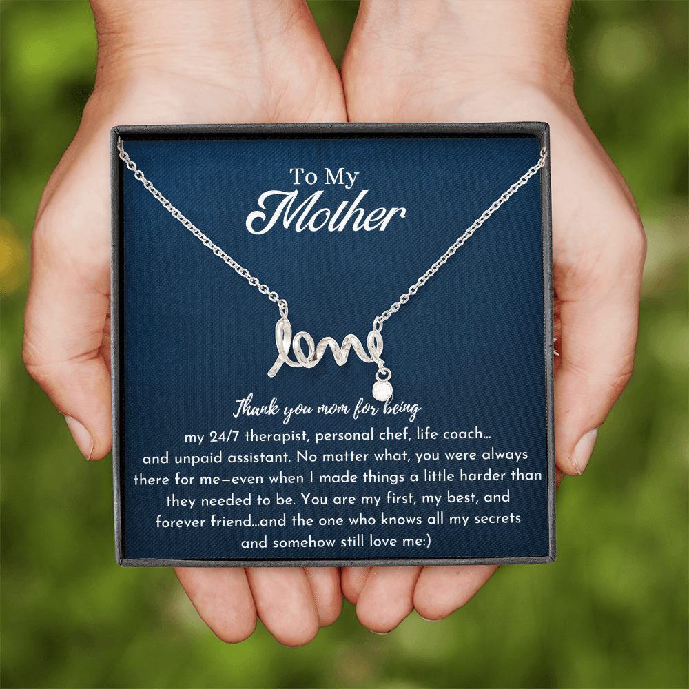 Funny Love Necklace for Mom