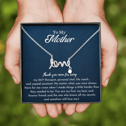 Funny Love Necklace for Mom