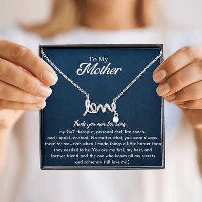 Funny Love Necklace for Mom