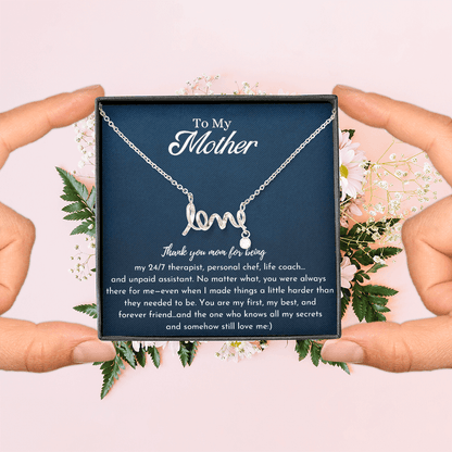 Funny Love Necklace for Mom