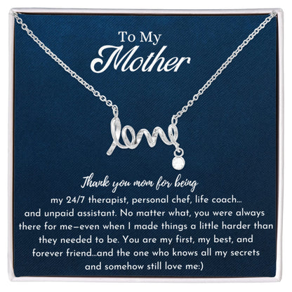 Funny Love Necklace for Mom