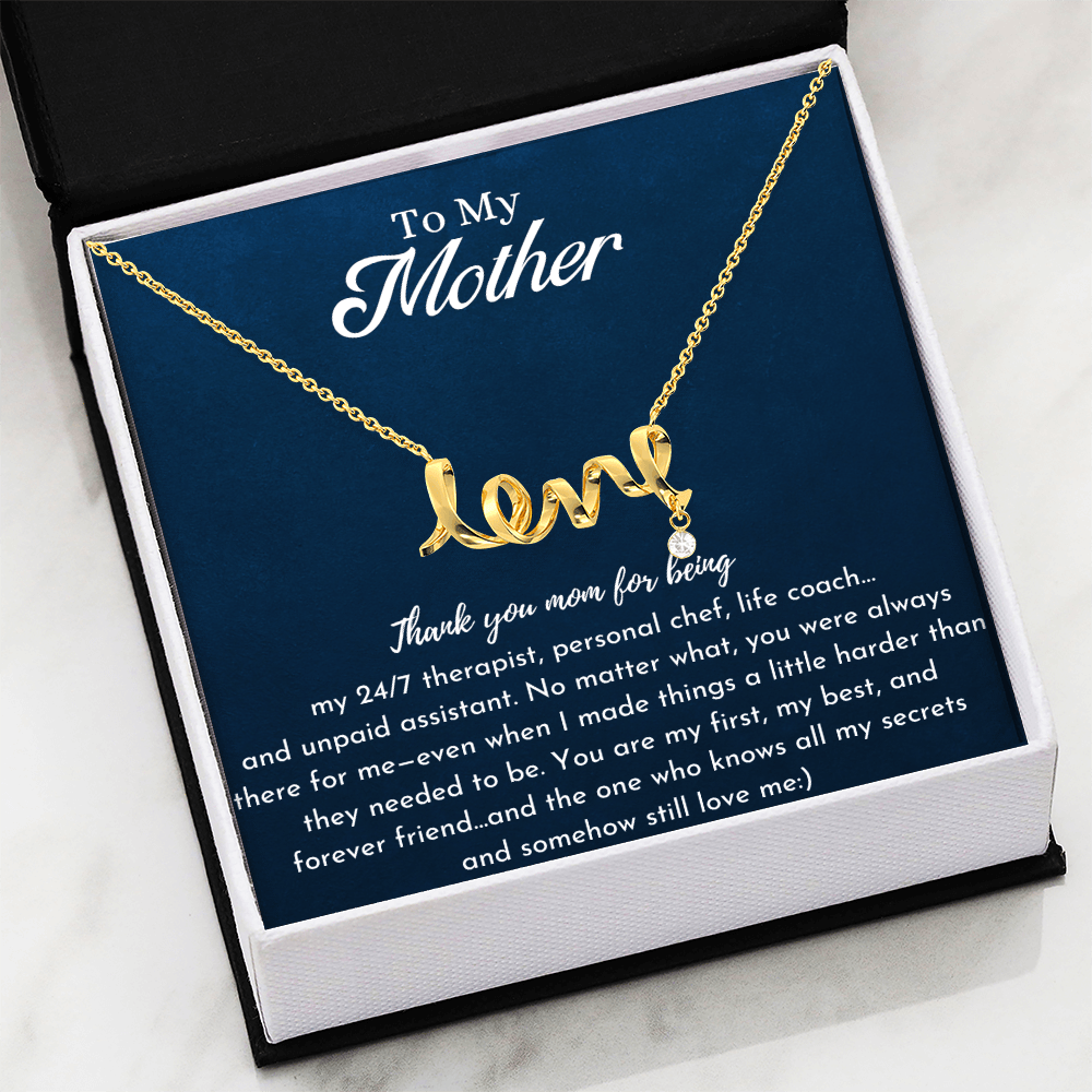 Funny Love Necklace for Mom