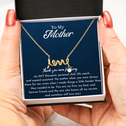 Funny Love Necklace for Mom