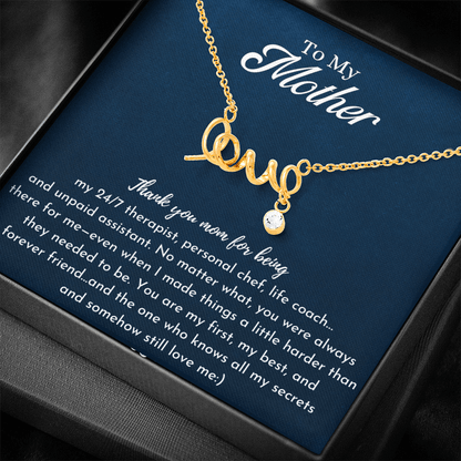 Funny Love Necklace for Mom