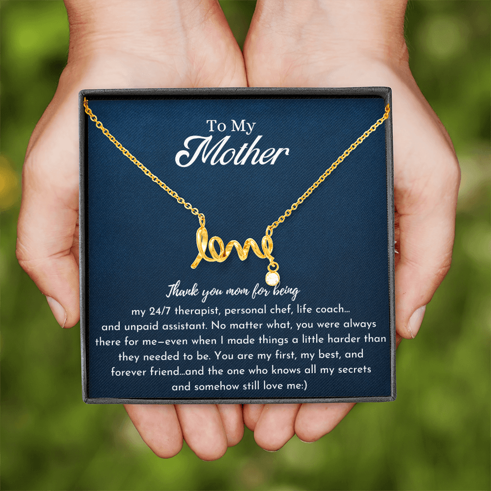Funny Love Necklace for Mom