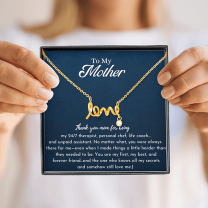 Funny Love Necklace for Mom