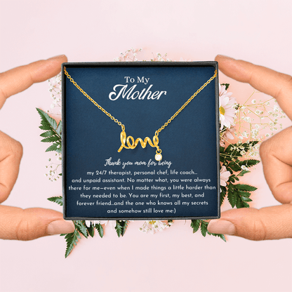 Funny Love Necklace for Mom