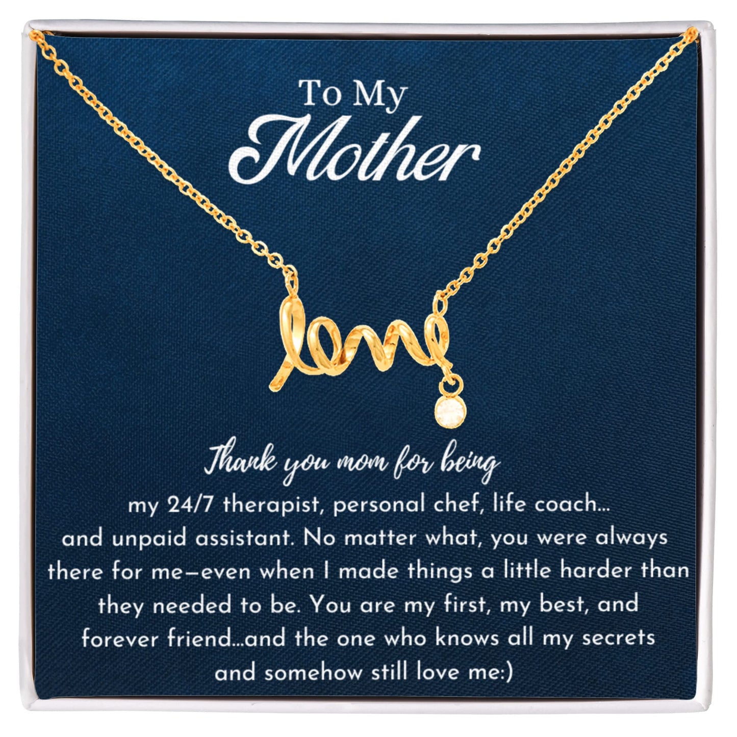 Funny Love Necklace for Mom