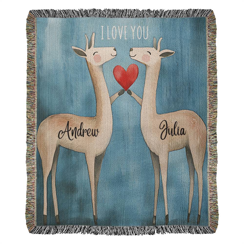 Personalized Woven Blanket Gift