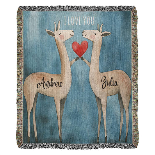 Personalized Woven Blanket Gift