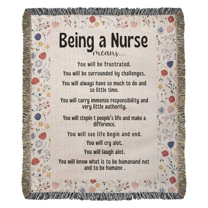 Personalized Nurse Woven Blanket