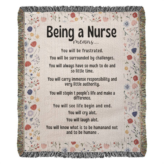 Personalized Nurse Woven Blanket
