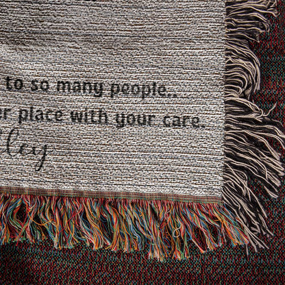 Personalized Nurse Woven Blanket Gift