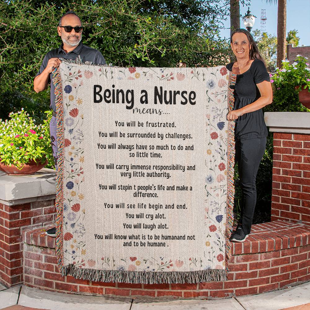 Personalized Nurse Woven Blanket