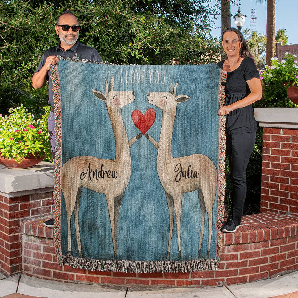 Personalized Woven Blanket Gift