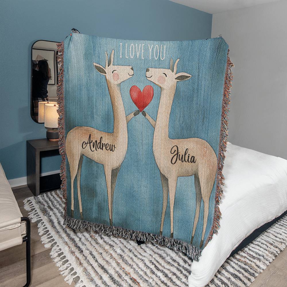 Personalized Woven Blanket Gift