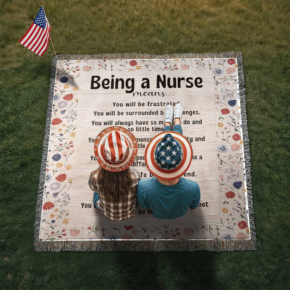 Personalized Nurse Woven Blanket