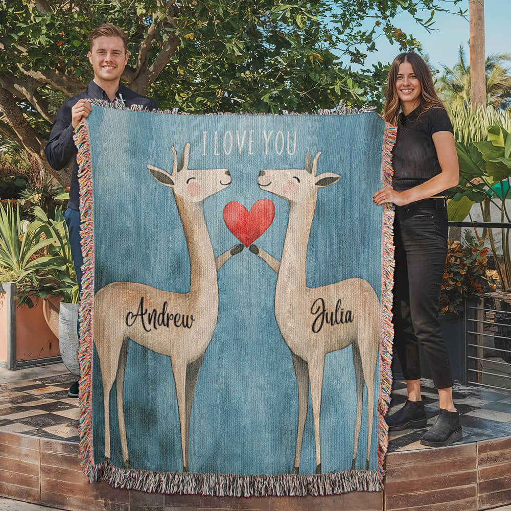 Personalized Woven Blanket Gift
