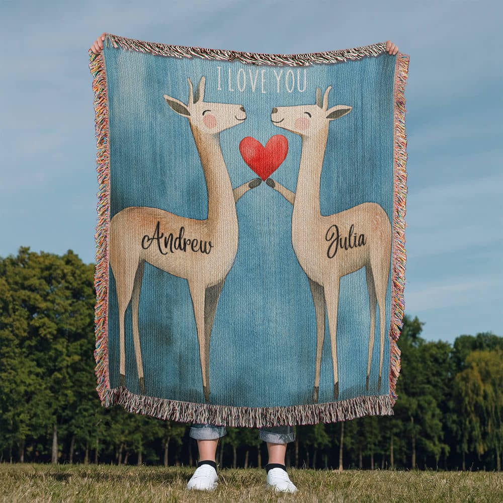 Personalized Woven Blanket Gift