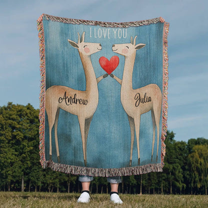 Personalized Woven Blanket Gift
