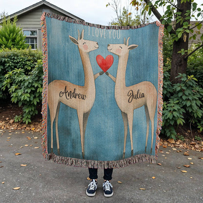 Personalized Woven Blanket Gift