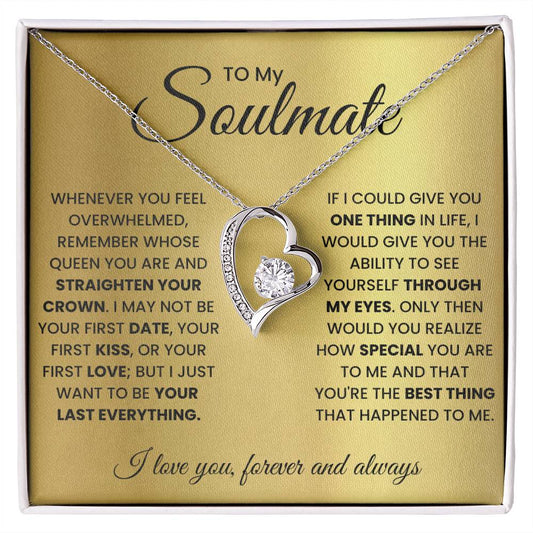 To My Soulmate heart Necklace From Husband Gift