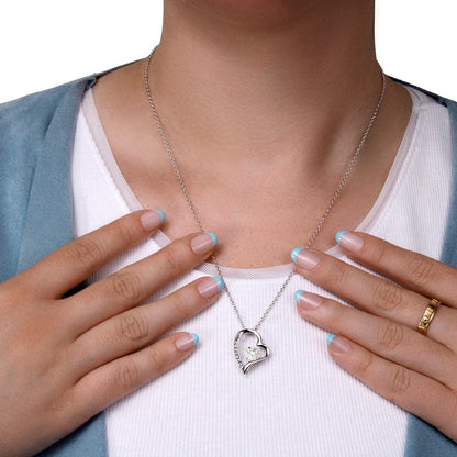 To My Daughter Heart Necklace Gift From Dad