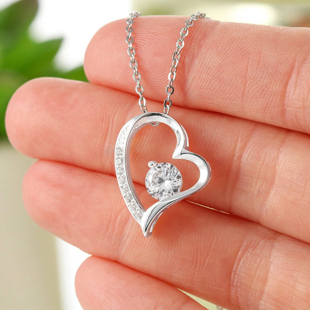 To My Wife Heart Necklace Gift