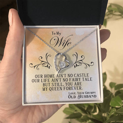 To My Wife Heart Necklace Gift