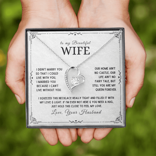 To my Wife Heart Necklace Gift