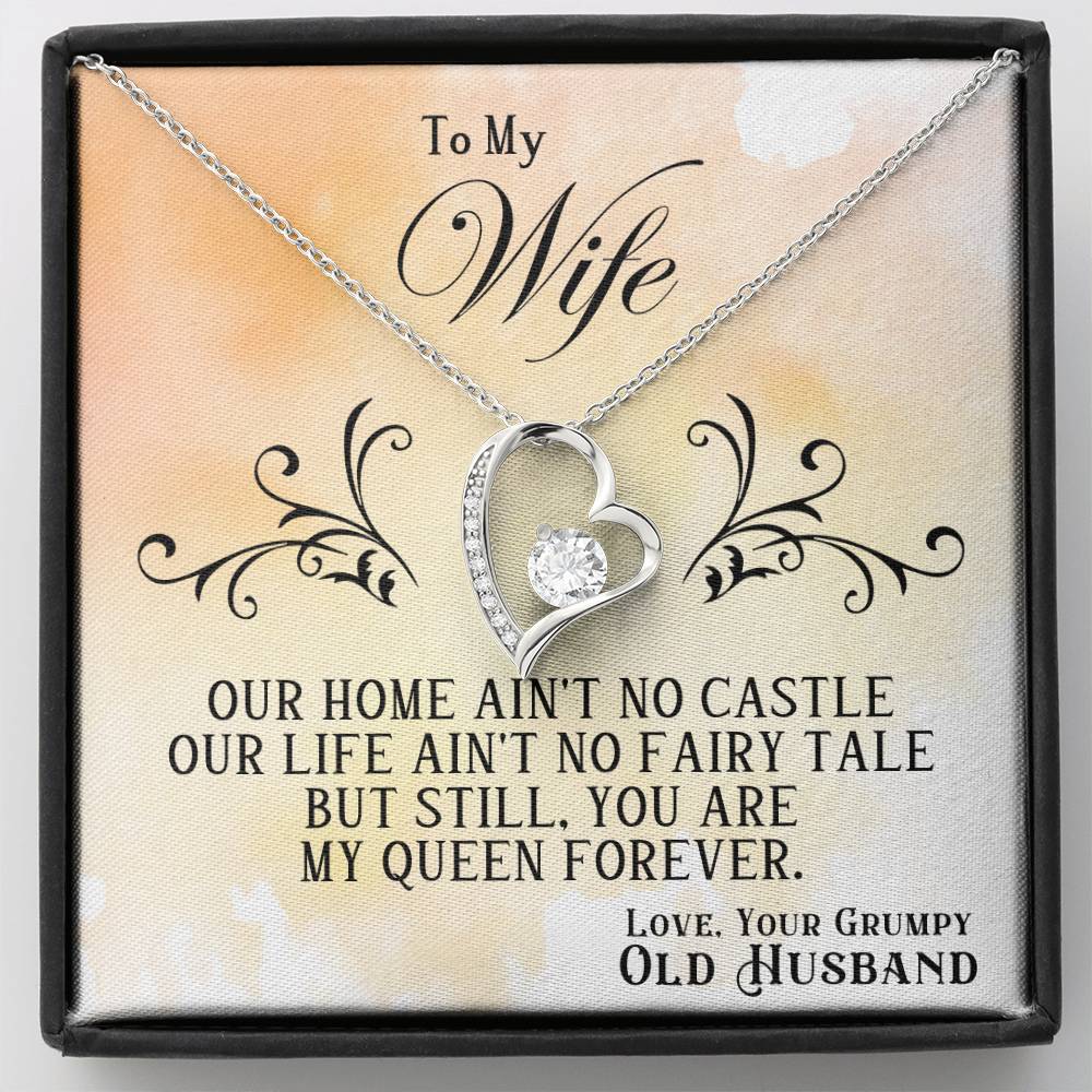 To My Wife Heart Necklace Gift