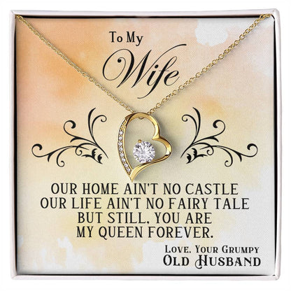 To My Wife Heart Necklace Gift