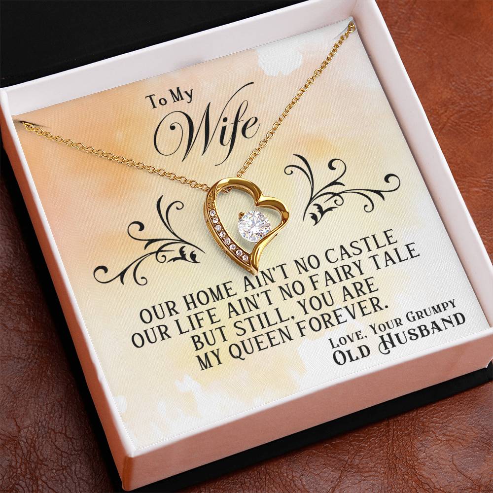 To My Wife Heart Necklace Gift