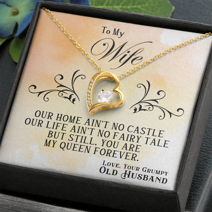 To My Wife Heart Necklace Gift