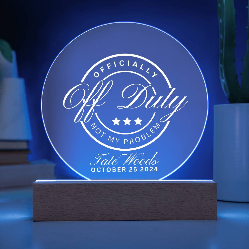 Personalized Polis Retirement Acrylic Plaque Gift For Men