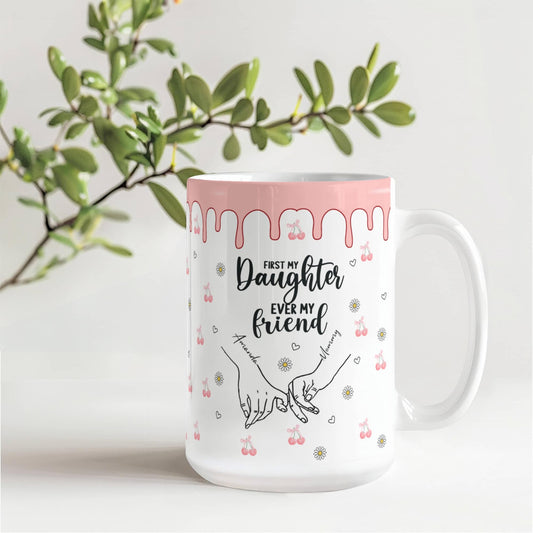 Personalized Cherry Mug for Mom Daughter Gift
