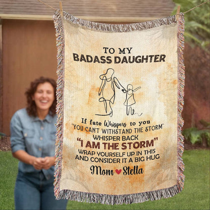 Personalized Bible verse Woven Blanket For Daughter