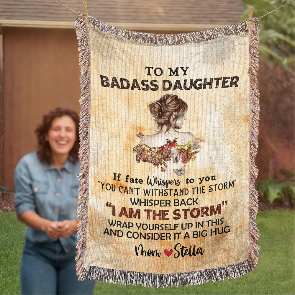 Personalized Woven Blanket for Daughter