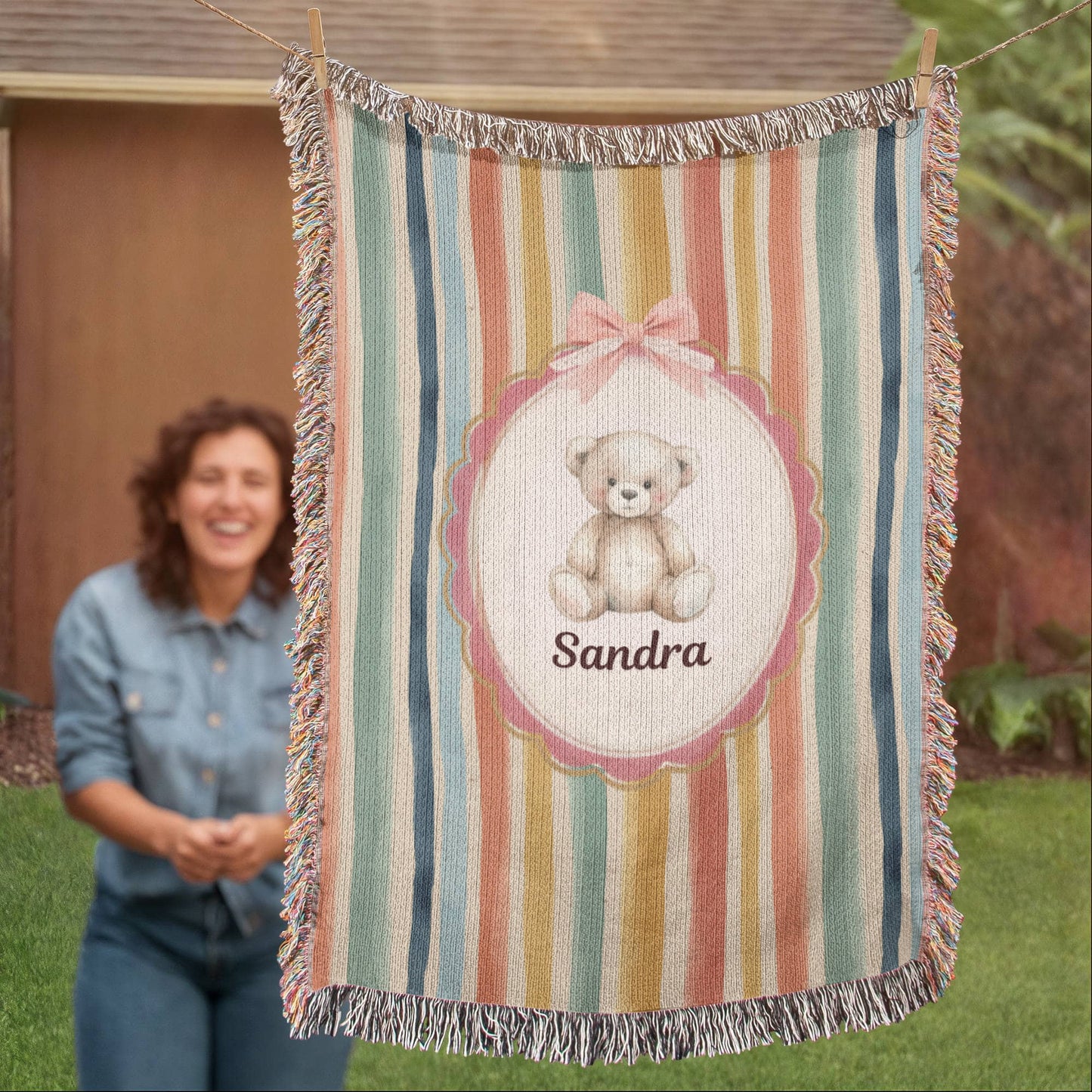 Baby Personalized Woven Blanket
